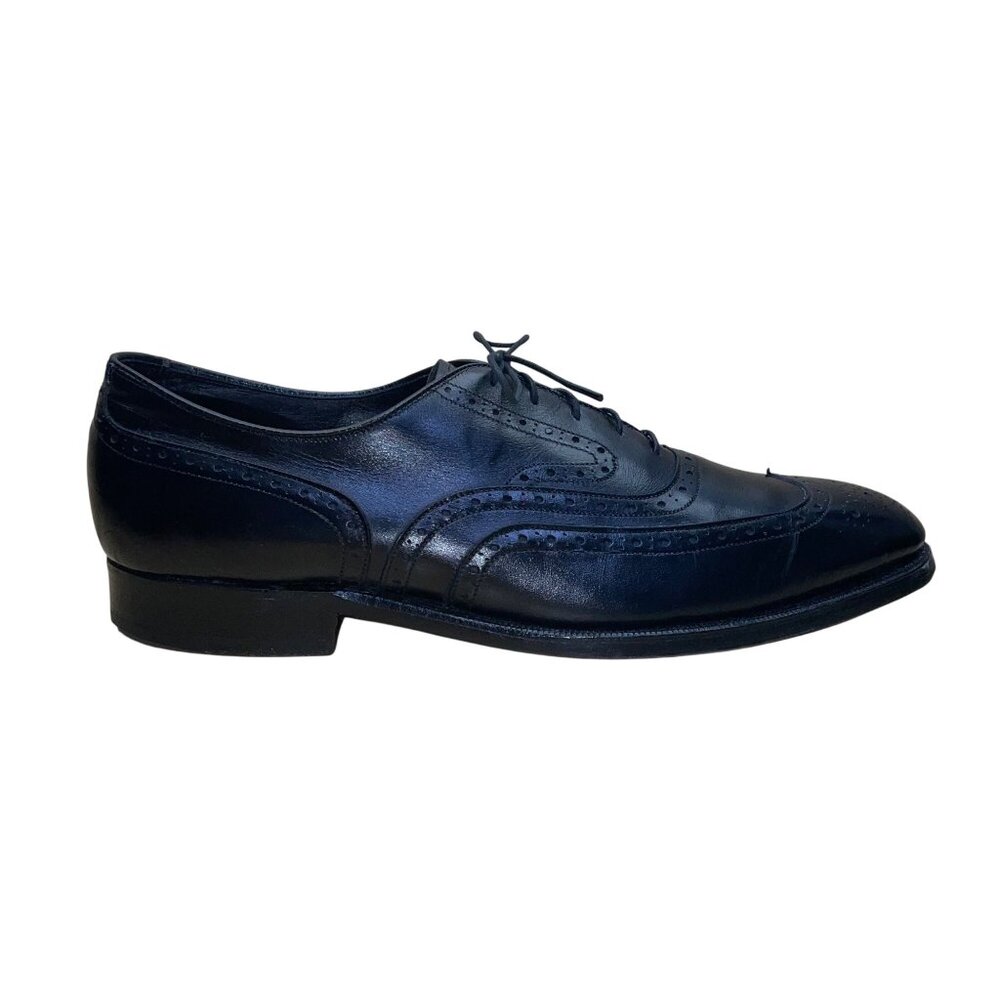 Johnston & Murphy Men’s Black Leather Wingtip Oxford Dress Shoes Size 10.5